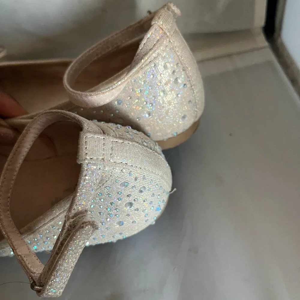 Self Esteem sparkle ballet slipper with ankle strap 3